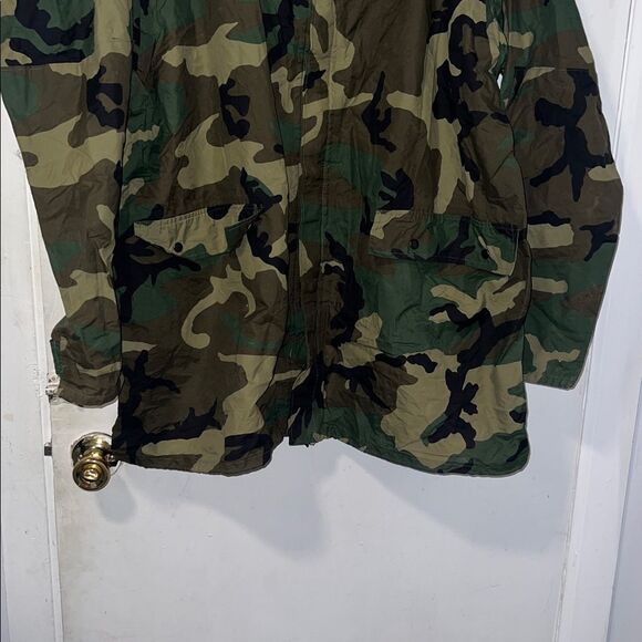 ORC INDUSTRIES Woodland Camouflage Improved Rainsuit Parka-L - Picture 5 of 9